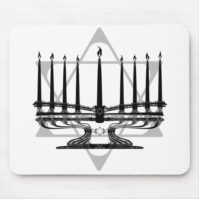 Menorah und Stern Mousepad (Vorne)