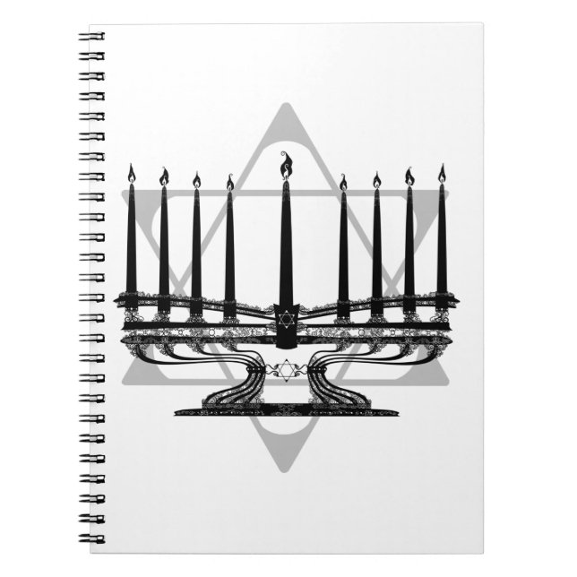 Menorah und Stern Notizblock (Vorderseite)