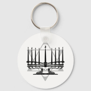 Menorah und Stern Schlüsselanhänger
