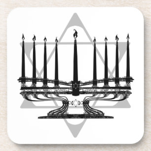 Menorah und Stern Untersetzer