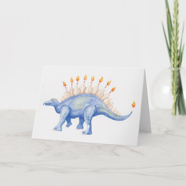 Menorahsaurus Grußkarte Feiertagskarte (Vorderseite)