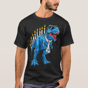 Menorasaurus Chanukka T Rex Dinosaur Dino Hanukka T-Shirt