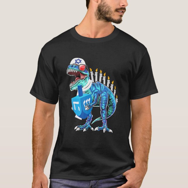 Menorasaurus Rex Dinosaur T - Rex Hanukkah for T-Shirt (Vorderseite)