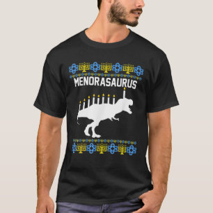 Menorasaurus Rex für Kinder Hanukkah Dinosaurier j T-Shirt