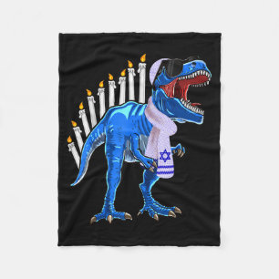 Menorasaurus Rex-Shirt T-Rex-Dinosaur Chanukka-Gif Fleecedecke