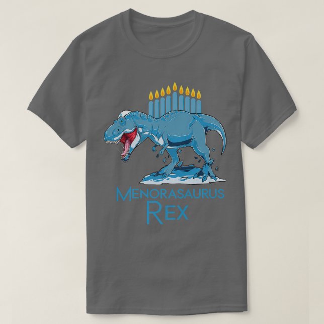 Menorasaurus Rex Shirt T Rex Dinosaur Hanukka Cha (Design vorne)