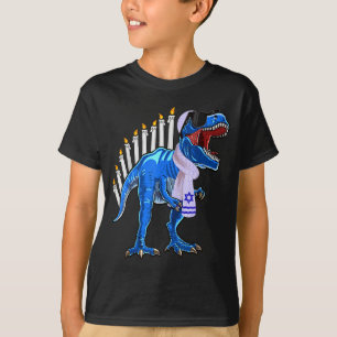 Menorasaurus Rex-Shirt T-Rex-Dinosaur Hanukkah Gif T-Shirt
