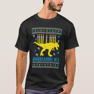 Menorasaurus Rex Trex Menora Hässlich Hanukkah Cha T-Shirt