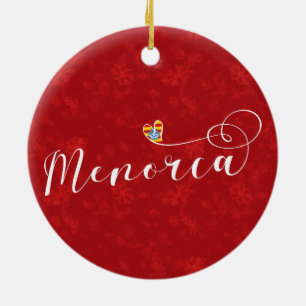 Menorca Flaggenherz, Balearen Keramik Ornament