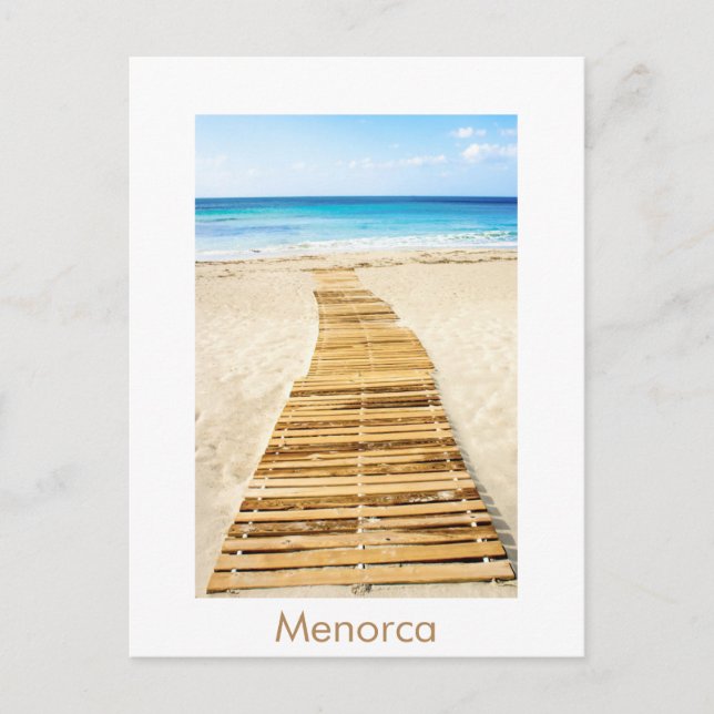 Menorca Santo Tomas Beach Postkarte (Vorderseite)