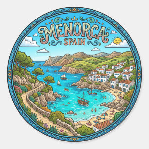 Menorca Spanien Runder Aufkleber