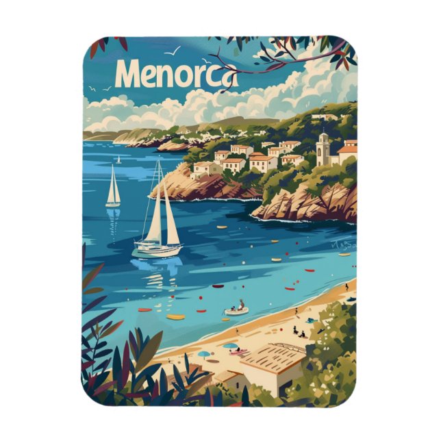 Menorca Vintag Magnet (Vertikal)