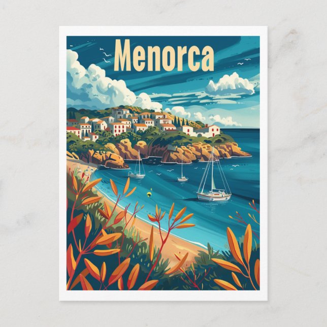 Menorca Vintag Postkarte (Vorderseite)