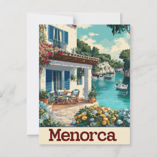 Menorca Vintage Postkarte