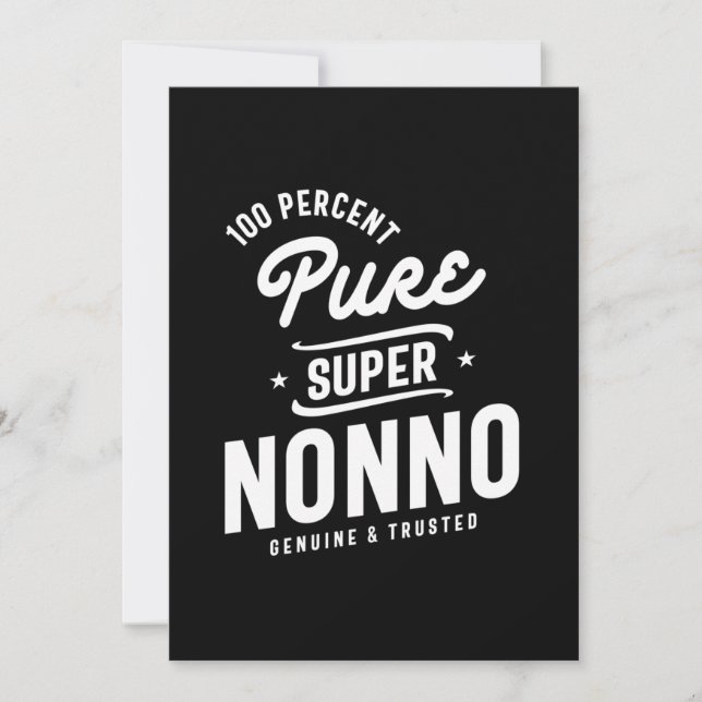 Mens 100% Pure Super Nonno Geschenk Dankeskarte (Vorderseite)
