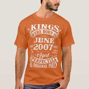 Mens 15. Geburtstagsgeschenk für Könige Geboren im T-Shirt