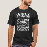 MENS 16th Birthday Tee For Kings Born In August<br><div class="desc">MENS 16th Birthday Tee for Kings Born In August 2006 16 Years Old Gift. Perfect gift for your dad,  mom,  dad,  men,  women,  friend and family members on Thanksgiving Day,  Christmas Day,  Mothers Day,  Fathers Day,  4th of July,  1776 Independent Day,  Veterans Day,  Halloween Day,  Patrick's Day</div>