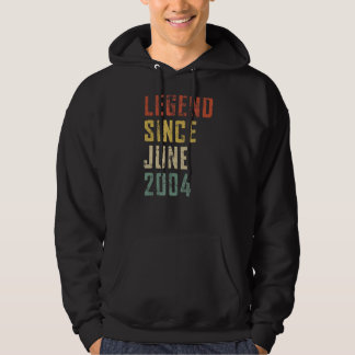 Mens 18 Jahre alt Legend Seit Juni 2004 18. Geburt Hoodie