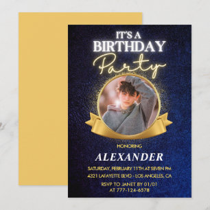 Mens 19. Geburtstag Einladungen Eleganter Chic