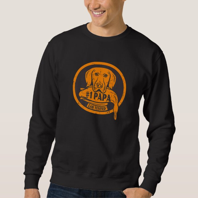 Mens #1 Papa Lab Tested - Duck Hunting Labrador Re Sweatshirt (Vorderseite)
