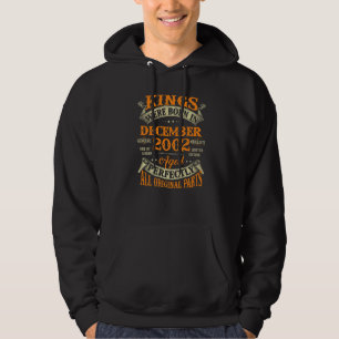 Mens 20. Geburtstag Könige Geboren im Dezember 200 Hoodie