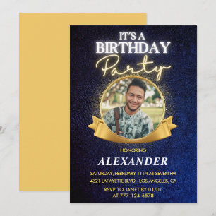 Mens 22. Geburtstag Einladungen Eleganter Chic