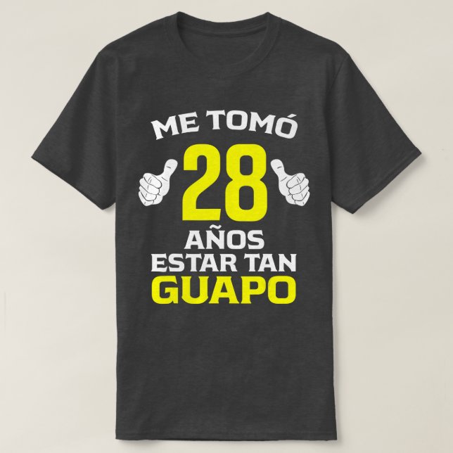 Mens 28 Anos Regalo de Cumpleanos 28 para el T-Shirt (Design vorne)