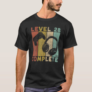 Mens 28Th Birthday Men Gaming T Level 28 Complete T-Shirt