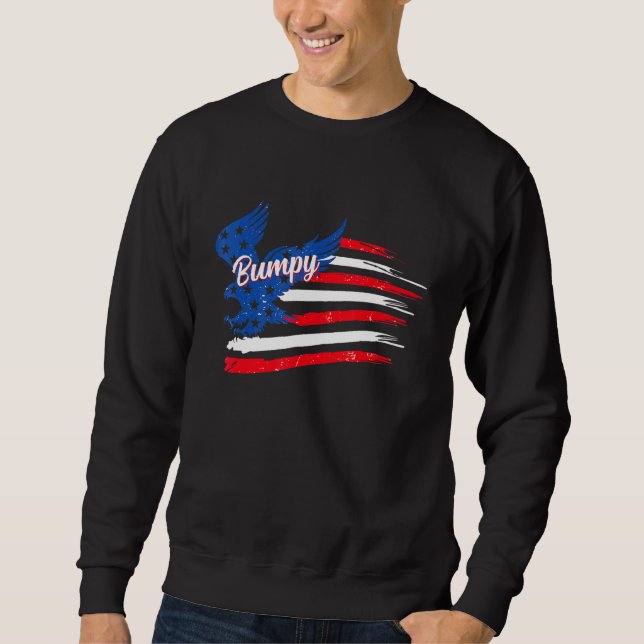 Mens 4. Juli Bumpy Eagle Flag Bumpy Flag Sweatshirt (Vorderseite)