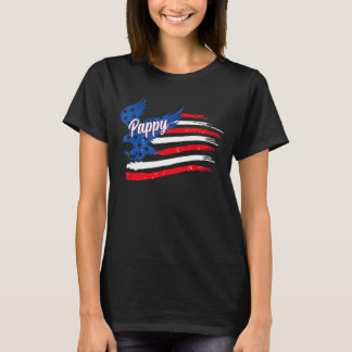 Mens 4. Juli Pappy Eagle Flag Pappy Flag T-Shirt