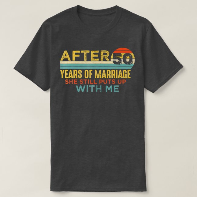 Mens 50th Wedding Anniversary Funny Husband 50 Yea T-Shirt (Design vorne)