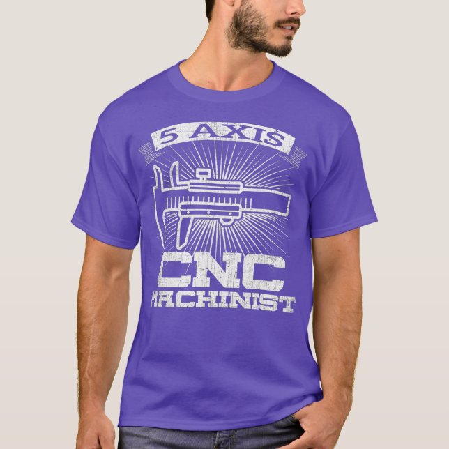 Mens 5 Axis CNC Maschinenbau GCode T-Shirt (Vorderseite)