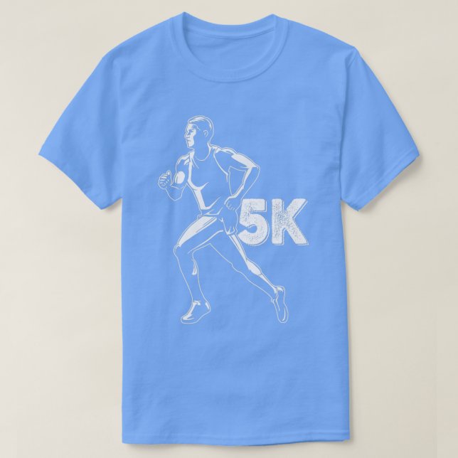 Mens 5K Marathon Runner Road Race Running Products T-Shirt (Design vorne)