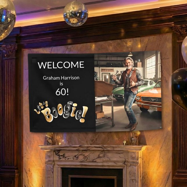 Men's 60th Birthday Party Photo Banner (Von Creator hochgeladen)