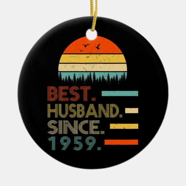 Mens 63rd Wedding Anniversary For Him Best Keramik Ornament (Vorne)