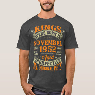 Mens 70. Geburtstag Geschenke Könige Geboren im No T-Shirt