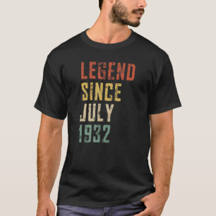 Mens 90 Jahre alte Legende seit Juli 1932 90. Birt T-Shirt