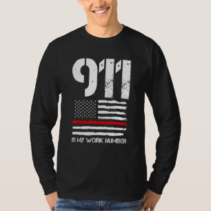 Mens 911 ist mein Feuerwehrmann mit Arbeitsnummer T-Shirt