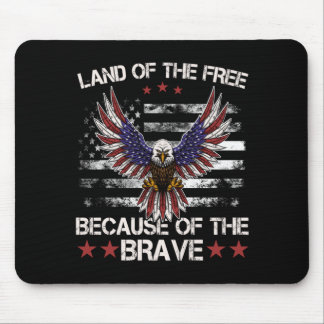 Mens Aamerica Eagle _ Land Of The Because Of The Mousepad