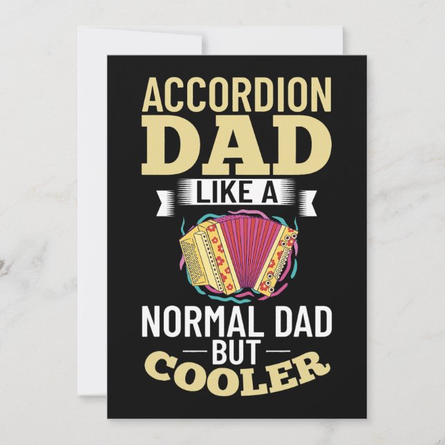 Mens Accordion Music Instrument Player Beginner Le Einladung (Vorderseite)