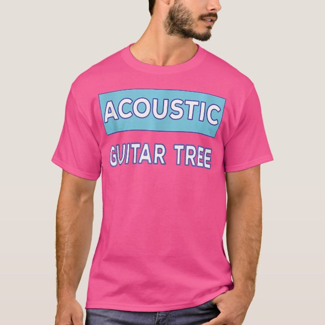 Mens Acoustic Guitar Tree T-Shirt (Vorderseite)
