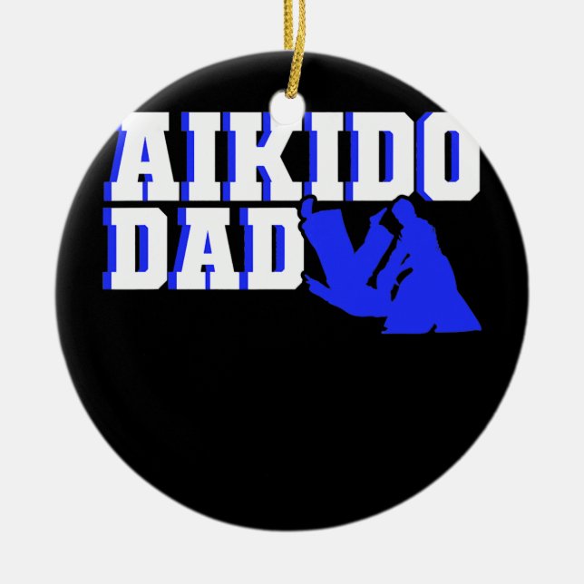 Mens Aikido Dad Father Fighter Martial Arts Fight Keramik Ornament (Vorne)