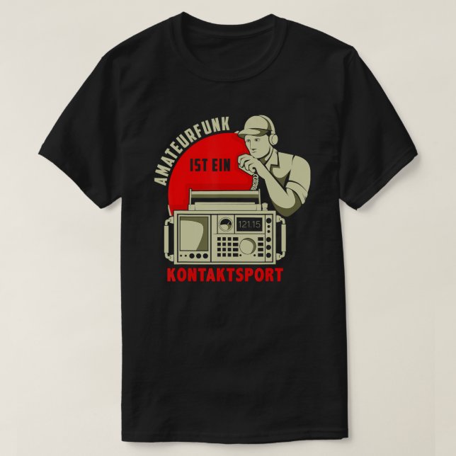 Mens Amateur Radio Contact Sport CB Radio Geschenk T-Shirt (Design vorne)