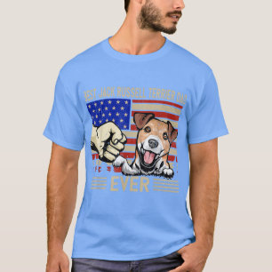 Mens American Flag Best Jack Russell Terrier Vater T-Shirt