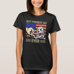 Mens American Flag Best Pyrenäen Vater 4. Juli F T-Shirt