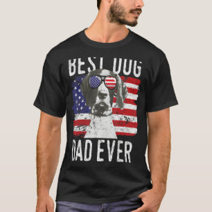 Mens American Flag Bester Hund Vater je Deutscher T-Shirt