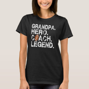 Mens American Football Grandpa Hero Coach Legende T-Shirt