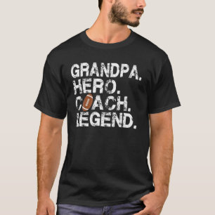 Mens American Football Grandpa Hero Coach Legende T-Shirt