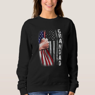 Mens American Grandad Flag Bump Grandad Sweatshirt