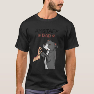 Mens American Staffordshire Terrier Amstaff Vater  T-Shirt